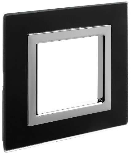 Рамка универсальная DKC Avanti 1-м. стекло черный картинка